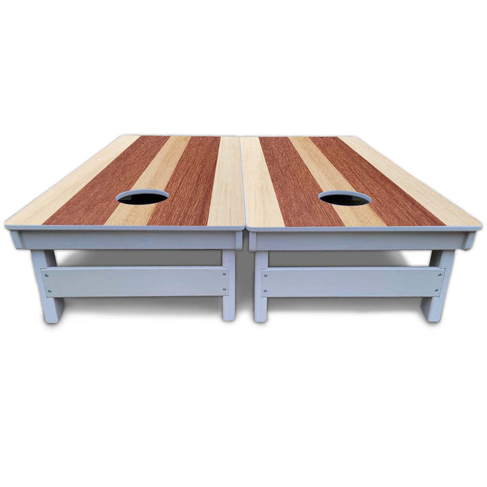 World Series of Cornhole Board Official All-Weather - Striped Woody