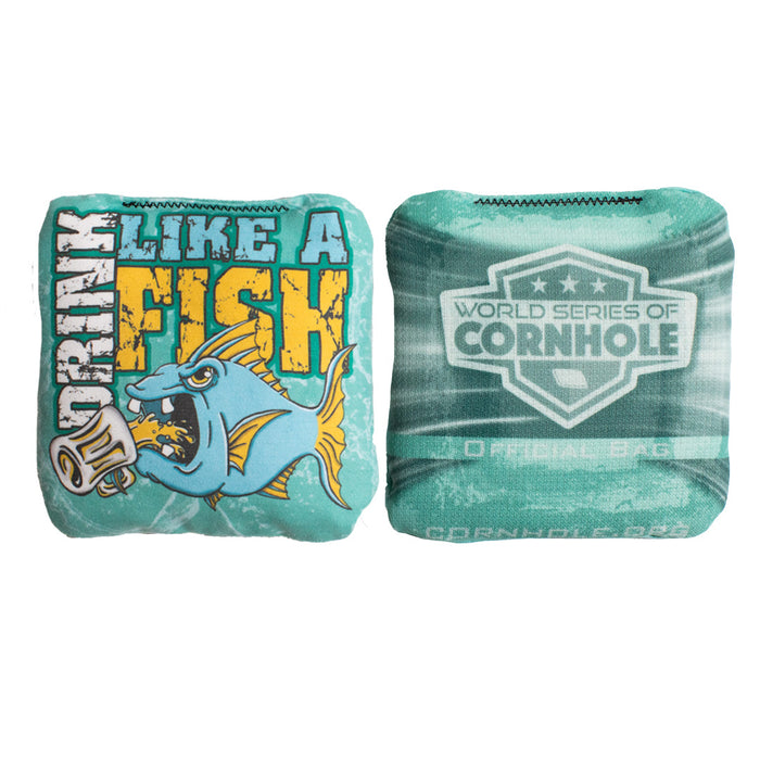 Drink Like A Fish Bags - 6 Inch WSOC Official Pro Cornhole Bags