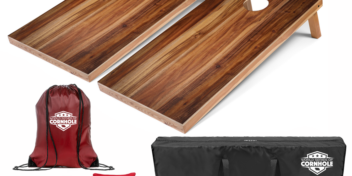 World Series of Cornhole Recreational Cornhole Set - Acacia Woodgrain
