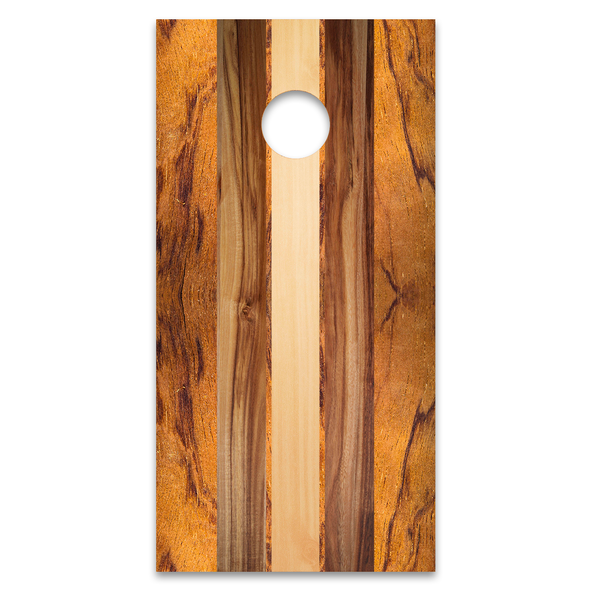 World Series of Cornhole Official 2' x 4' Professional Cornhole Board Runway 2402P - Custom Natural Wood 3 Stripe